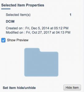 Enable Hide File folders on Mac OS X
