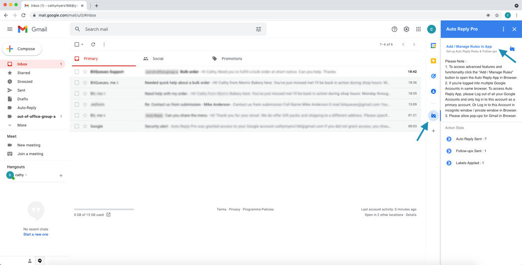 Launch Auto Reply for Gmail App