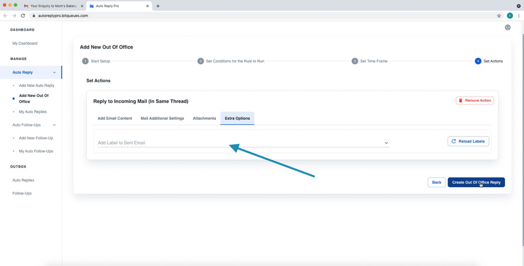 Out Of Office Gmail Extra Options